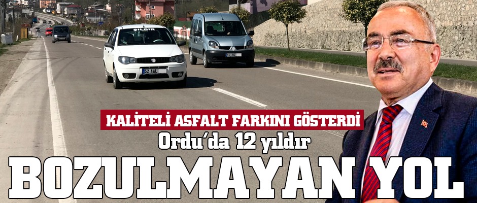 Hilmi Güler'in yaptırdığı yol, 12 yıldır bozulmadı