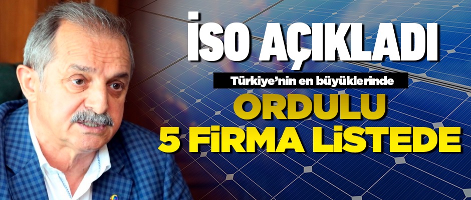 İSO ve TİM listesine 5 Ordulu firma girdi