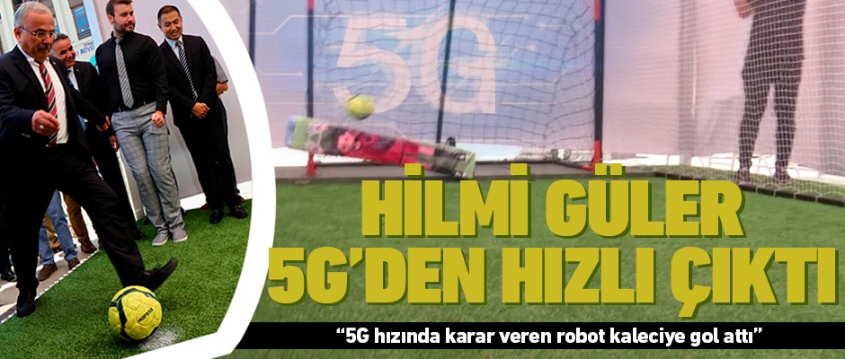 Hilmi Güler, 5G hızındaki robot kaleciye 2 gol attı