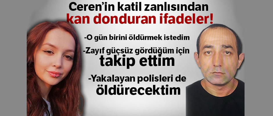 Katilden kan donduran ifade!