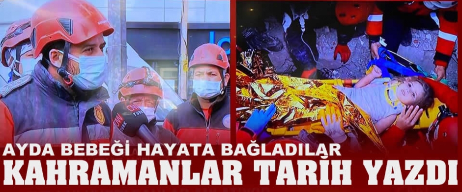 Ayda bebeğin kahramanları...Bravo çocuklar..