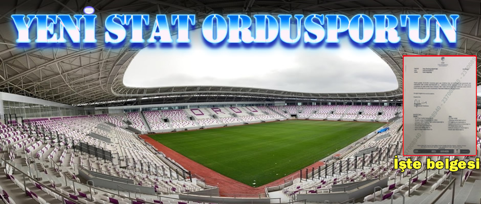 Yeni stat sezon sonuna kadar Orduspor'un! İşte belgesi...