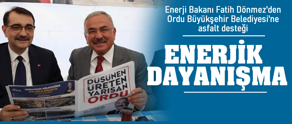 İki Enerji Bakanının dayanışmasından Ordu kazançlı çıkıyor