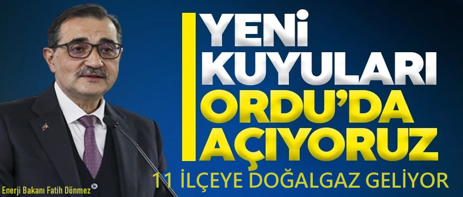 Ordu'da 11 ilçeye doğalgaz geliyor!