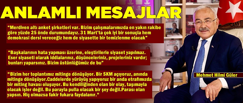 Hilmi Güler'den anlamlı mesajlar