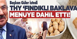 THY 'fındıklı baklava'yı menüye dahil etti