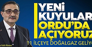 Ordu'da 11 ilçeye doğalgaz geliyor!