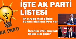 İşte AK Parti Listesi